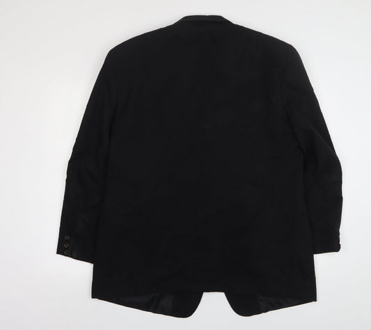 Savatini Mens Black Polyester Jacket Suit Jacket Size 44
