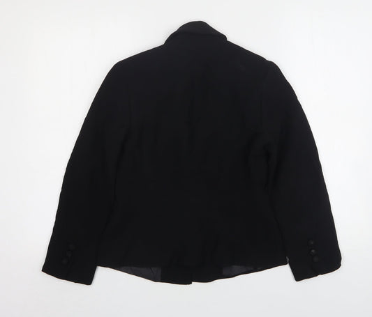 Autograph Womens Black Wool Jacket Blazer Size 8