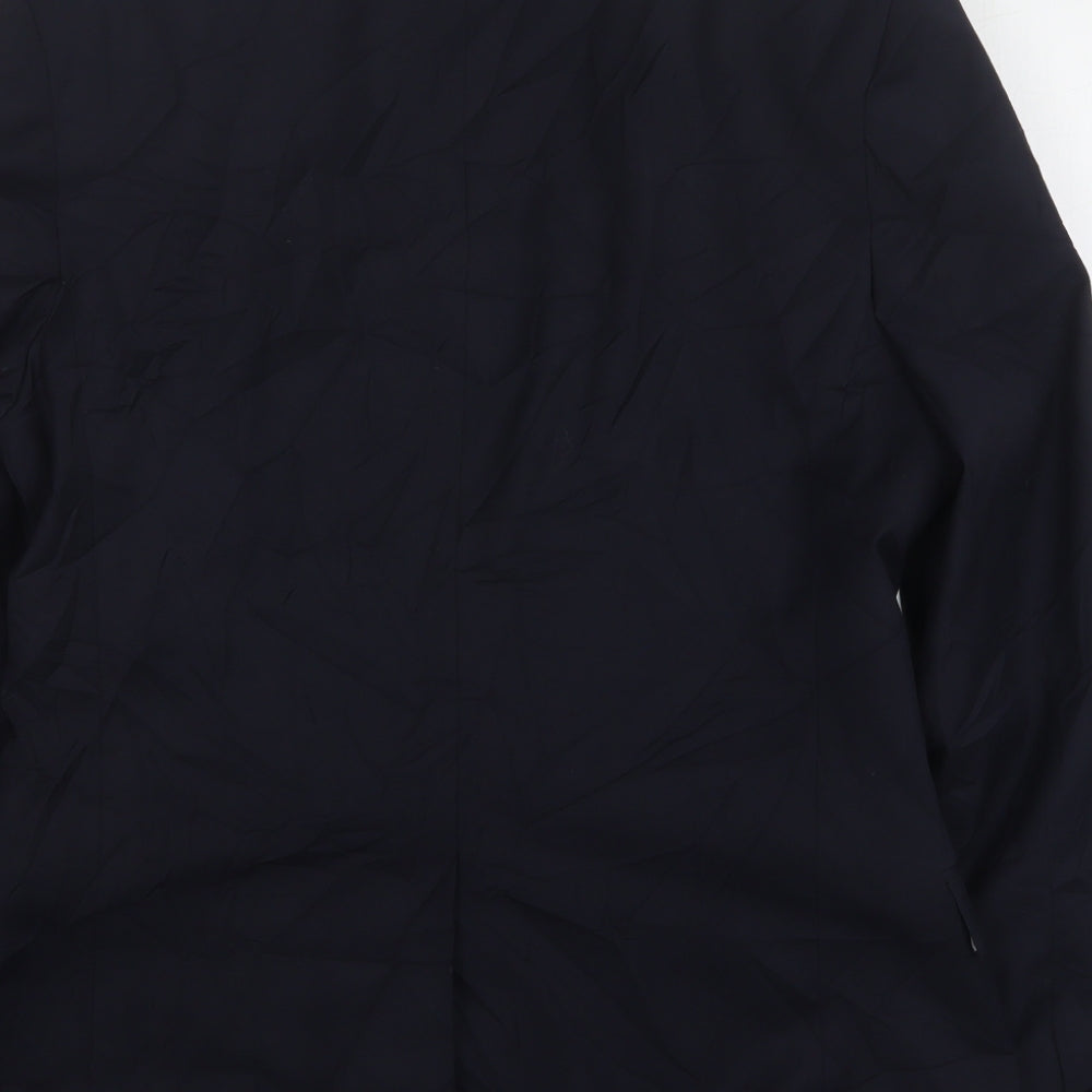 Topman Mens Blue Polyester Jacket Suit Jacket Size 40