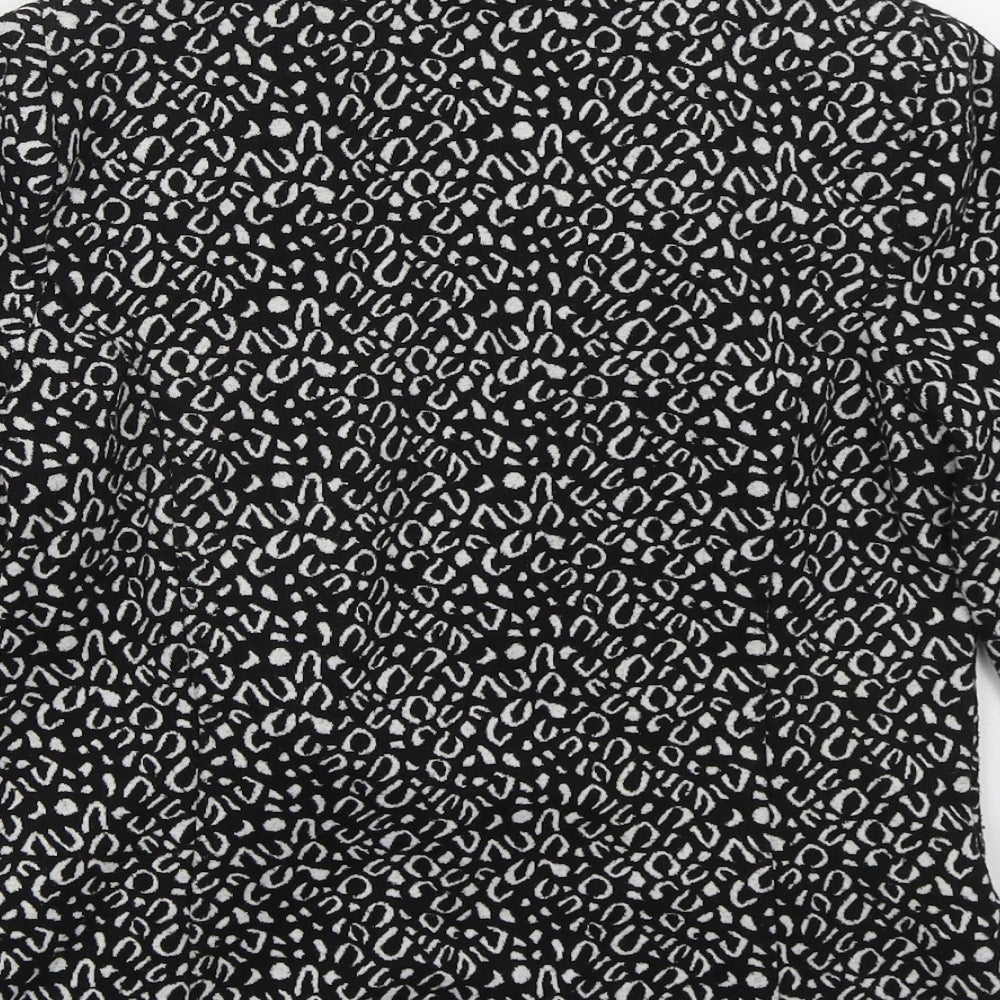Papaya Womens Black Animal Print Jacket Size 12