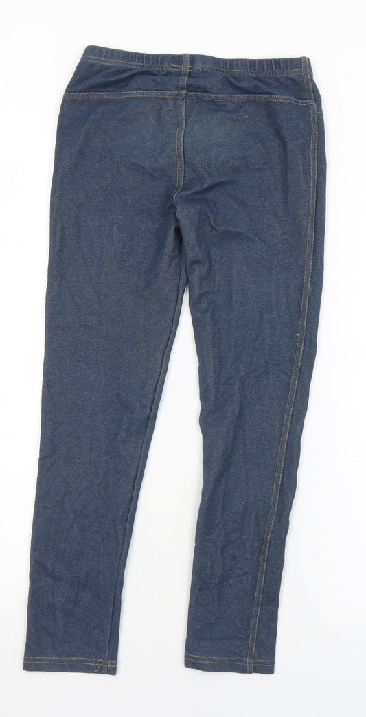 Primark Girls Blue Polyester Jegging Jeans Size 9-10 Years Regular