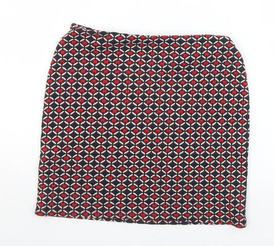 Lipsy Womens Multicoloured Geometric Polyester A-Line Skirt Size 26 in