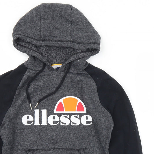 ellesse Womens Grey  Cotton Pullover Hoodie Size 8