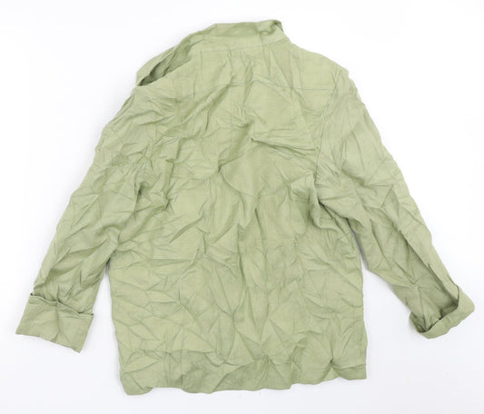 Preworn Womens Green Jacket Blazer Size 12