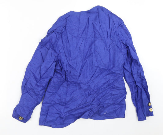 Hardor Womens Purple Jacket Blazer Size 8
