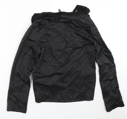 NEXT Womens Black Geometric Jacket Blazer Size 14
