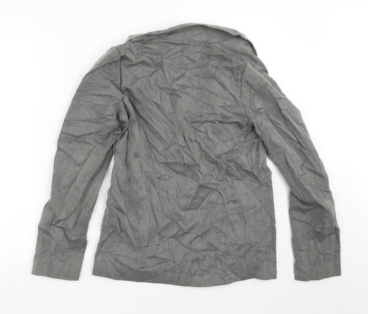 Divided Womens Grey Striped Jacket Blazer Size 10