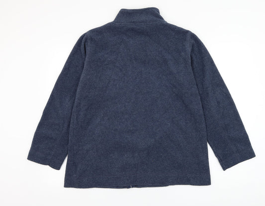Active Womens Blue Polyester Full Zip Sweatshirt Size 12 Zip