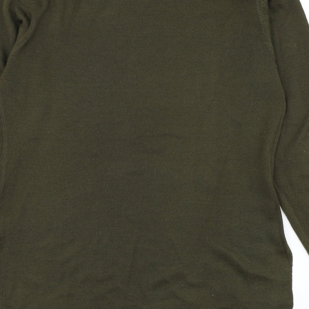 Casamia Exclusive Womens Green Round Neck Acrylic Pullover Jumper Size M