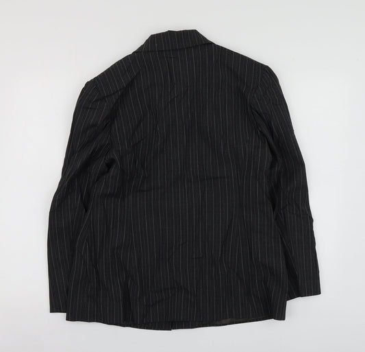 The Collection Womens Grey Striped Polyester Jacket Suit Jacket Size 14