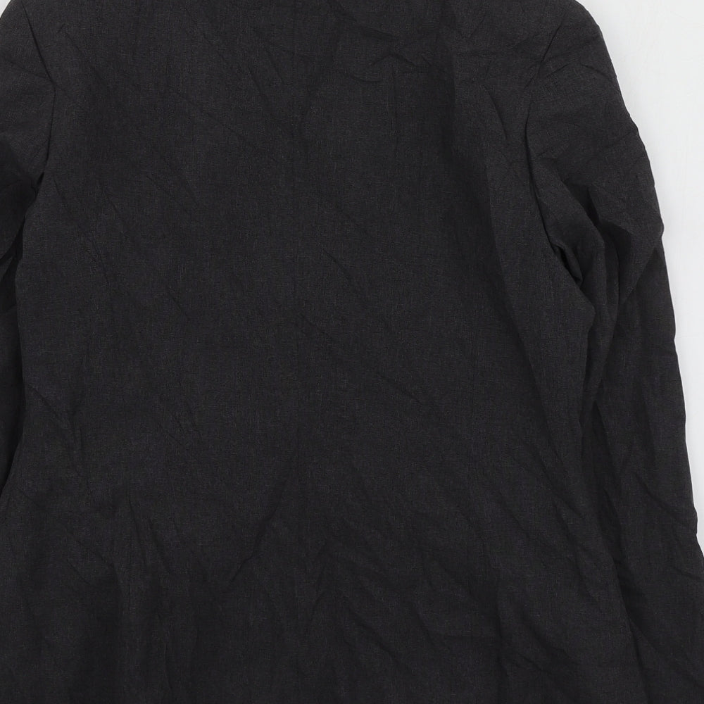 New Look Womens Grey Polyester Jacket Suit Jacket Size 14