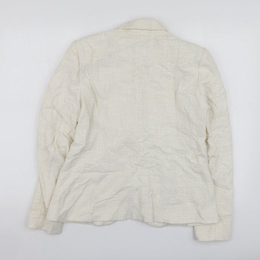 Hongo Womens Ivory Cotton Jacket Suit Jacket Size 42