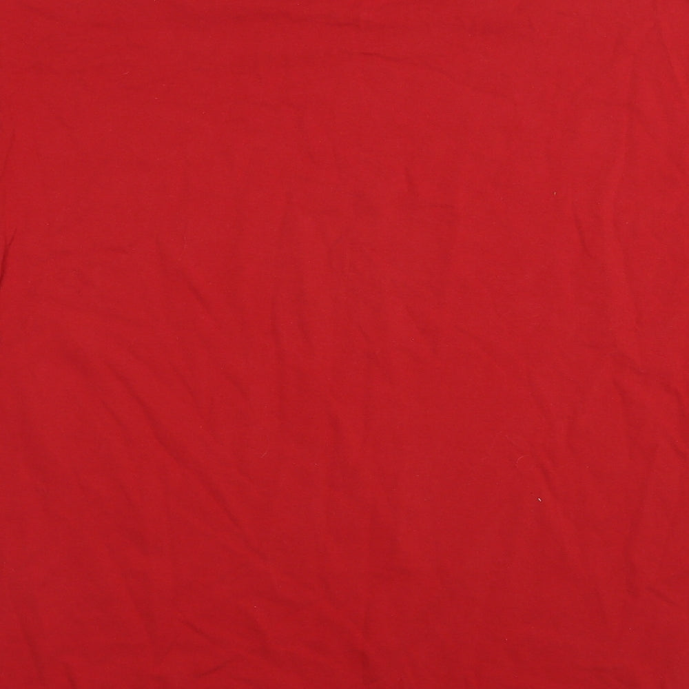 Fruit of the Loom Mens Red Cotton T-Shirt Size L Crew Neck - Liverpool FC