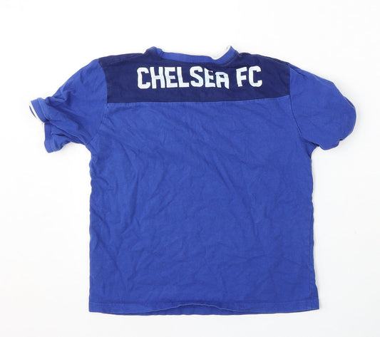 Chelsea FC Boys Blue Cotton Basic T-Shirt Size 12 Years Round Neck
