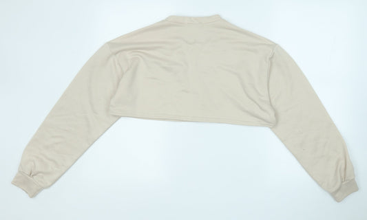 Missy Womens Beige Polyester Pullover Sweatshirt Size 8 - Feelings