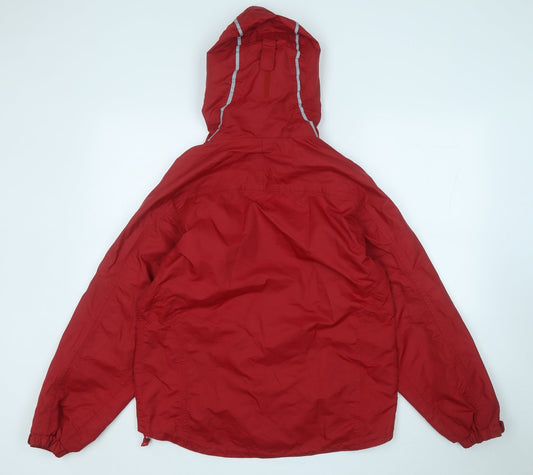 sunderland Womens Red Windbreaker Coat Size 12