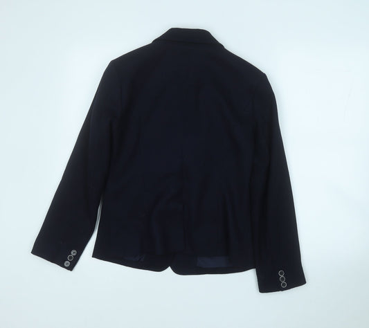 Marks and Spencer Womens Blue Polyester Jacket Suit Jacket Size 8