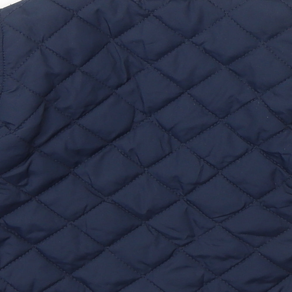 Peacocks Boys Blue Quilted Coat Size 3-6 Months Button