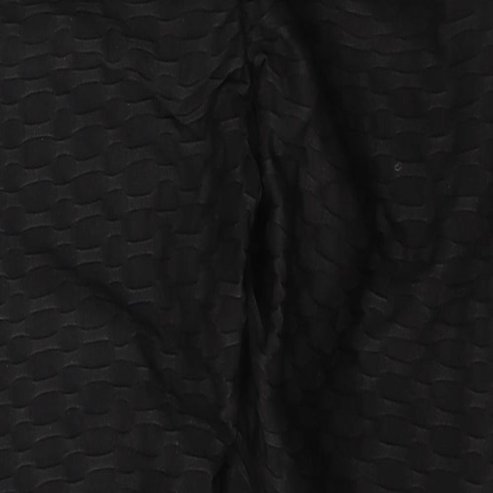 SheIn Womens Black Polyester Pedal Pusher Leggings Size L L26 in
