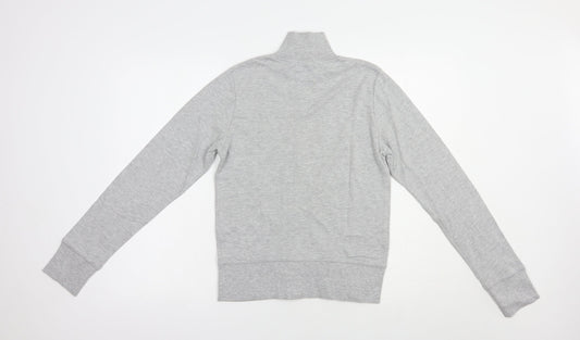 MK Womens Grey Cotton Full Zip Sweatshirt Size 12 Zip