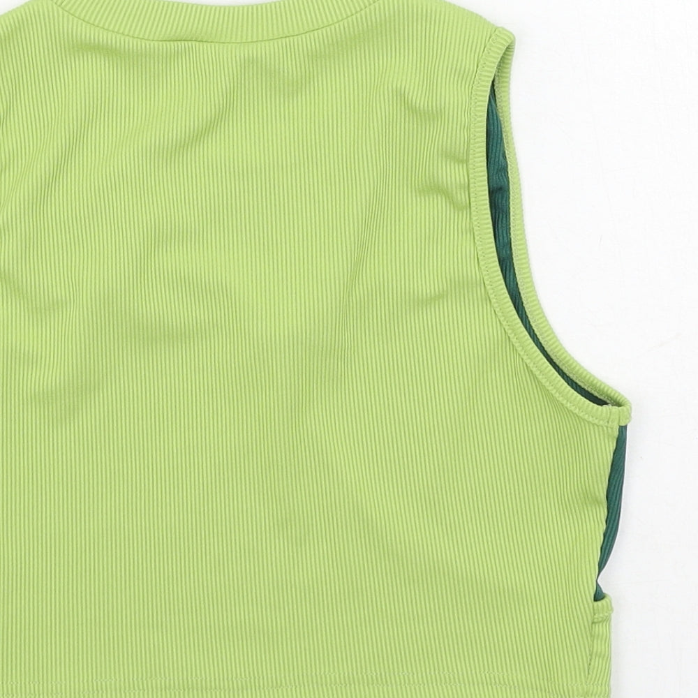 SheIn Womens Green Polyester Camisole Tank Size S Round Neck