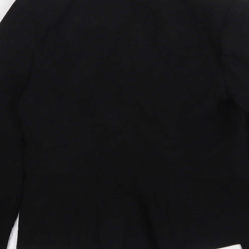 Papaya Womens Black Polyester Jacket Suit Jacket Size 12