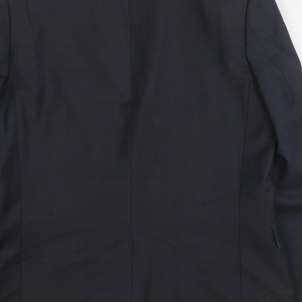 Topman Mens Blue Wool Jacket Suit Jacket Size 40