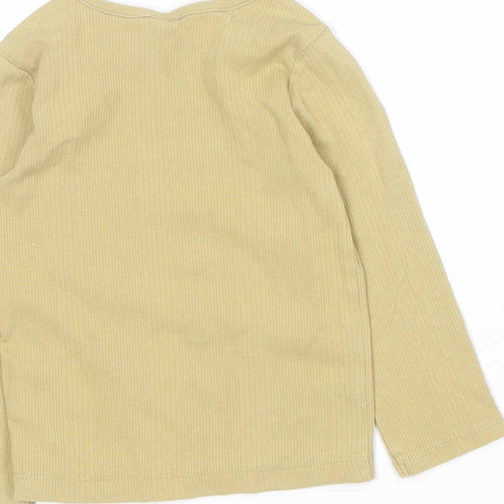 H&M Baby Brown Cotton Basic T-Shirt Size 12-18 Months Round Neck