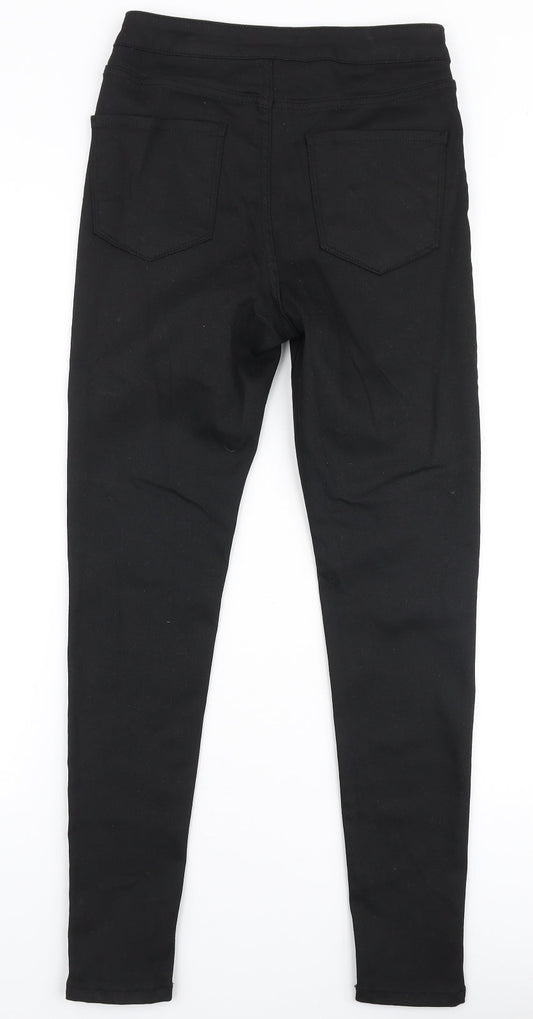 Denim Co Womens Black Polyester Skinny Jeans Size 8 L28 in Slim Zip