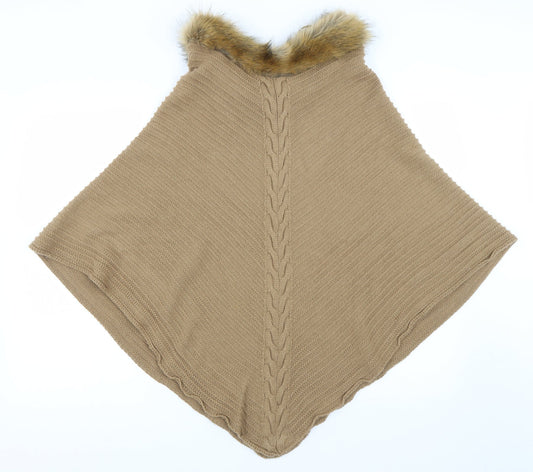 New Look Womens Brown Jacket Poncho One Size
