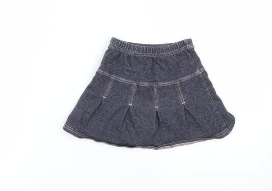 NEXT Girls Black Cotton Mini Skirt Size 2 Years Regular