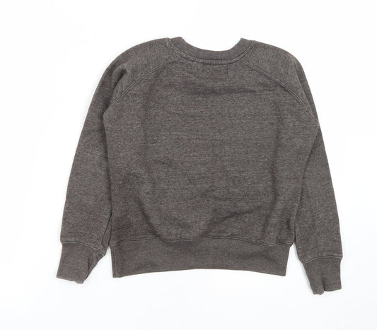 Malaika Boys Grey Cotton Pullover Sweatshirt Size 7-8 Years - Father Christmas print