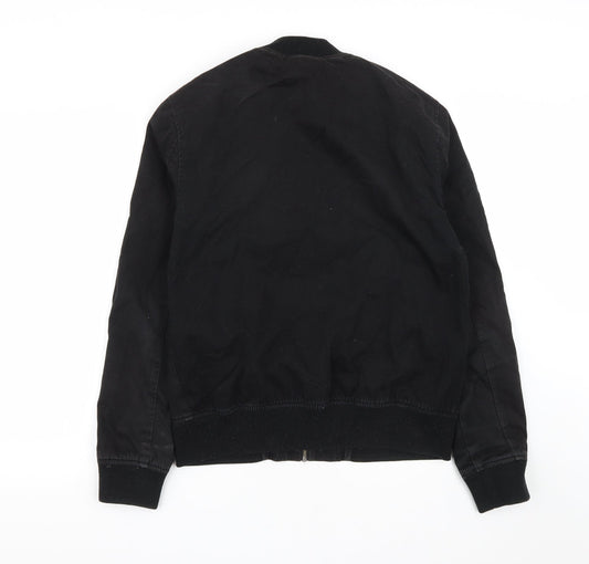 New Look Mens Black Jacket Size S Zip