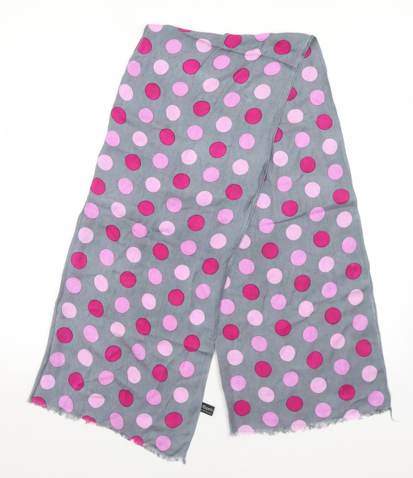 Carrie Elspeth Womens Grey Polka Dot Viscose Scarf