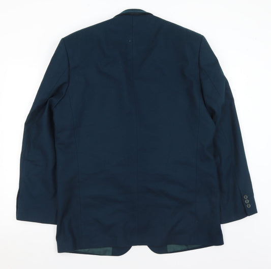 BHS Mens Blue Wool Jacket Suit Jacket Size 42