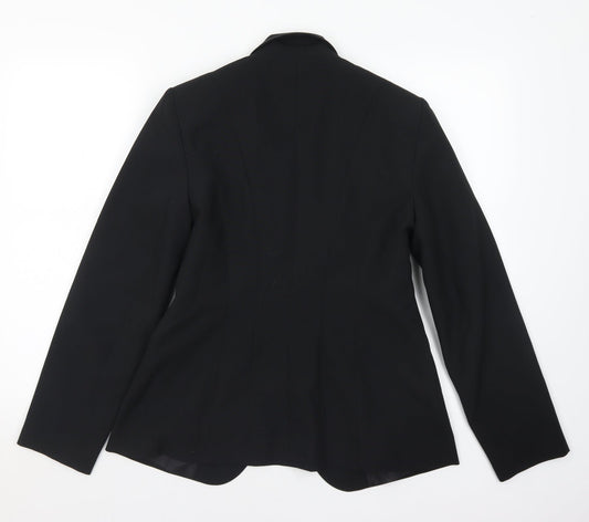 Peacocks Womens Black Polyester Jacket Suit Jacket Size 10