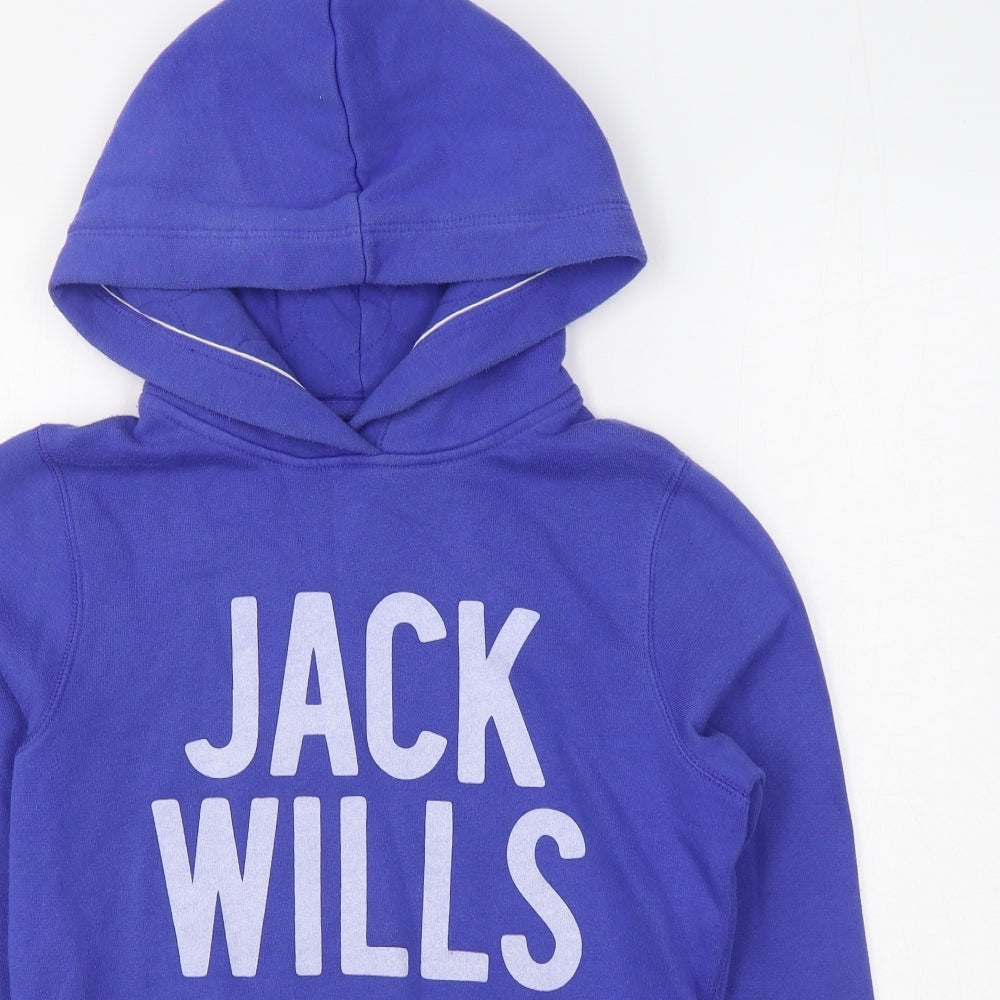 Jack Wills Womens Blue Cotton Pullover Hoodie Size 6 Pullover