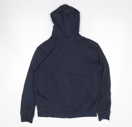H&M Mens Blue Cotton Full Zip Hoodie Size S