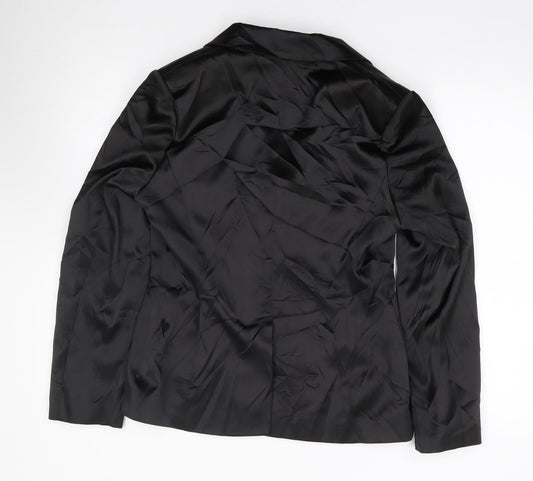Select Womens Black Polyester Jacket Blazer Size 12