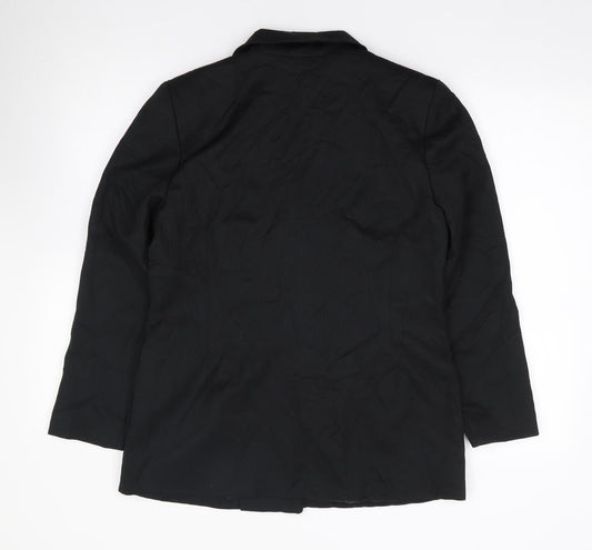Willow Ridge Womens Black Polyester Jacket Suit Jacket Size 8
