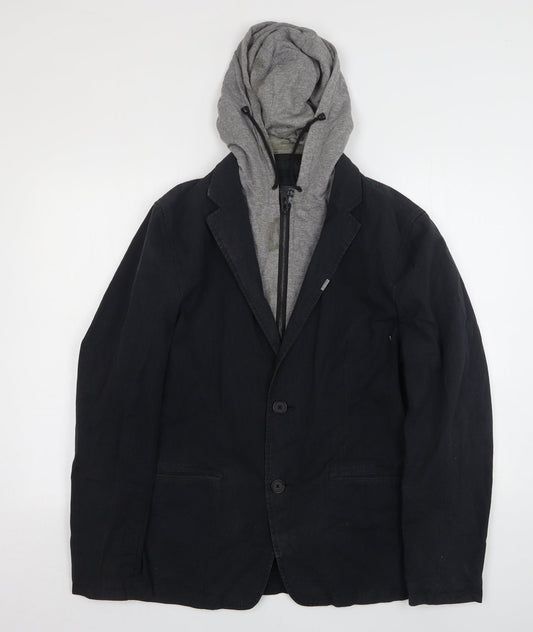 Next Mens Blue Striped Jacket Size L
