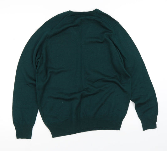 Preworn Mens Green Polyester Pullover Sweatshirt Size S