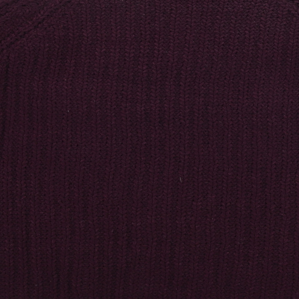 Marks and Spencer Womens Purple High Neck Polyester Pullover Jumper Size M