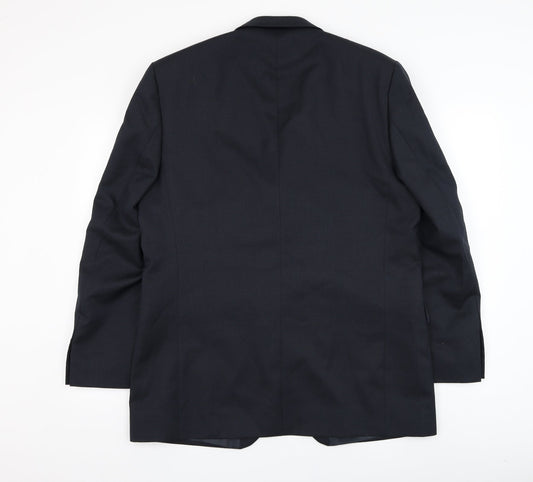 Burton Mens Blue Polyester Jacket Suit Jacket Size 42