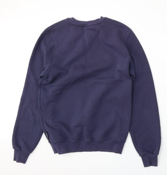 BCK & HRSY Mens Blue Cotton Pullover Sweatshirt Size S
