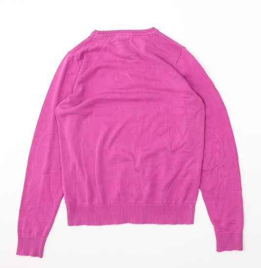NEXT Girls Purple Round Neck Cotton Pullover Jumper Size 14 Years