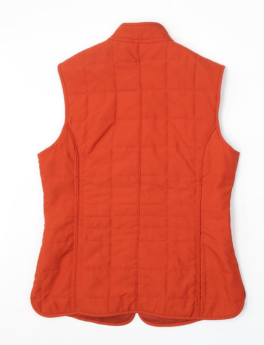 Marco Pecci Womens Orange Gilet Jacket Size 6 Zip