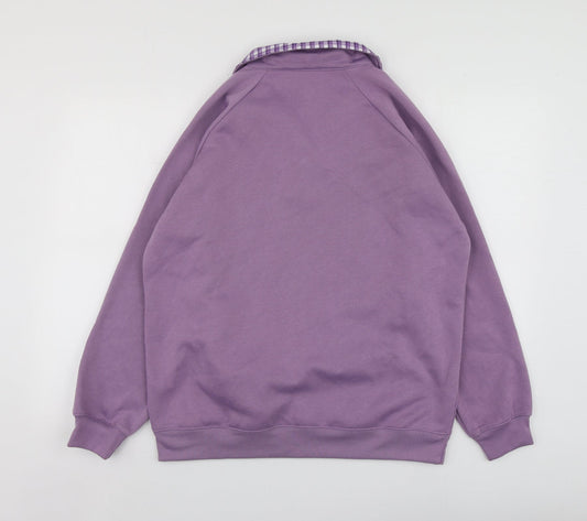 Damrat Womens Purple Polyester Pullover Hoodie Size 14