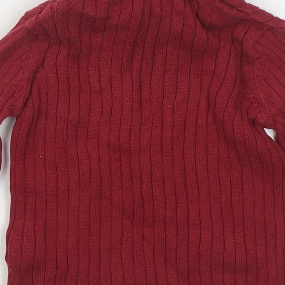 TU Girls Red 100% Cotton Pullover Jumper Size 9-12 Months Pullover