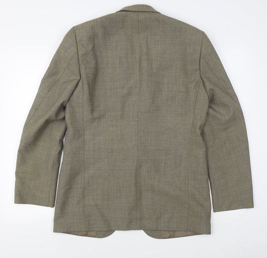 Fifty Mens Beige Polyester Jacket Suit Jacket Size 36